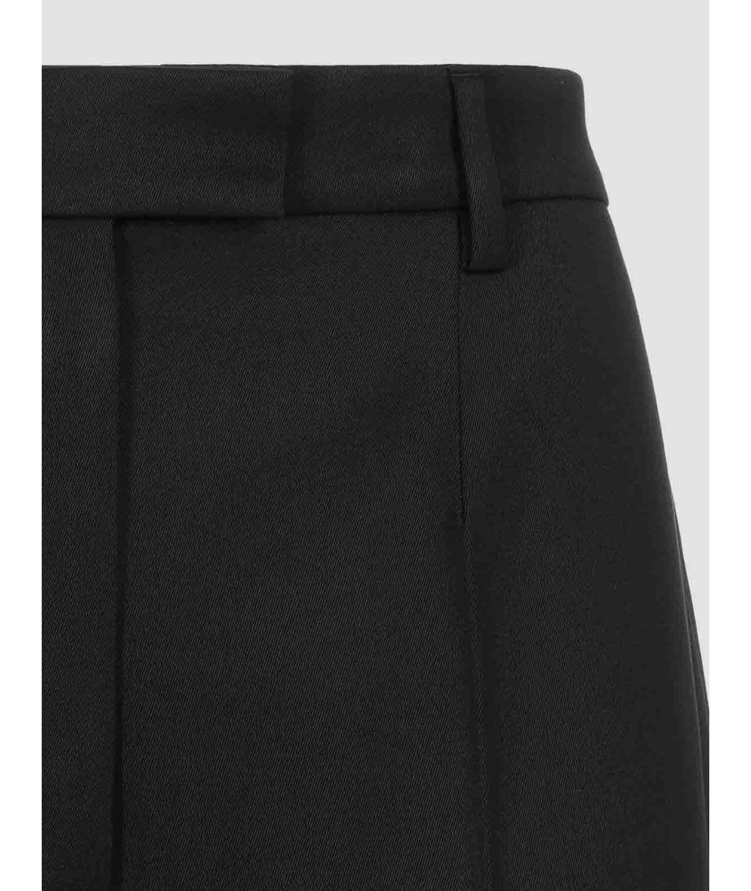 PRADA Черные шерстяные прямые брюки, фото 4