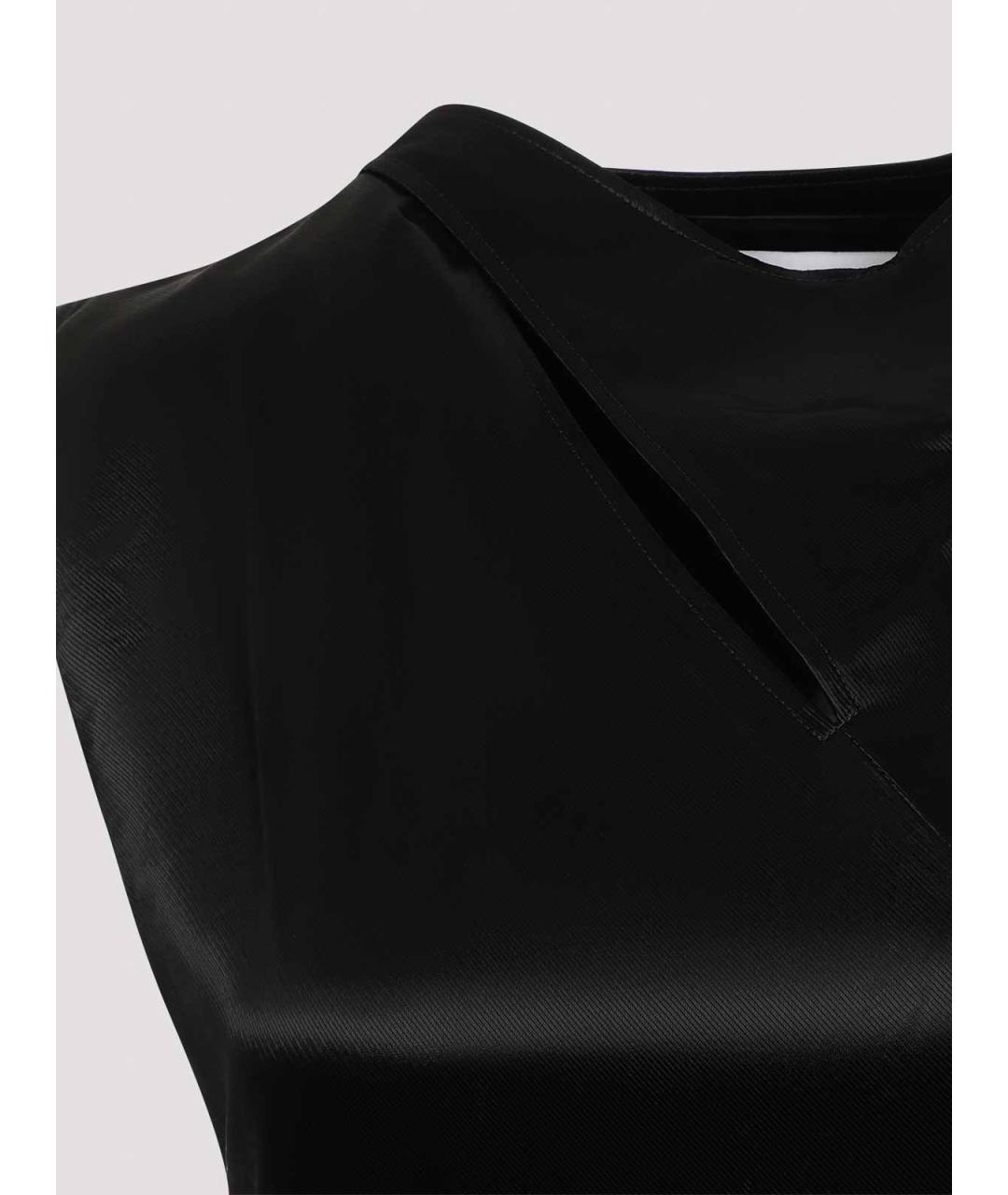 JIL SANDER Черное вискозное коктейльное платье, фото 3