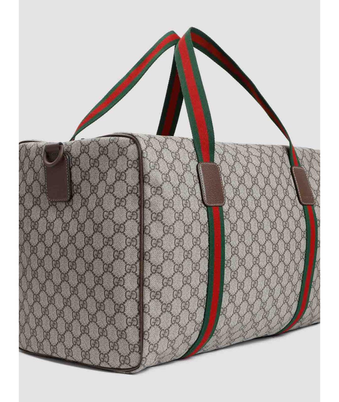 GUCCI Бежевая хлопковая дорожная/спортивная сумка, фото 2