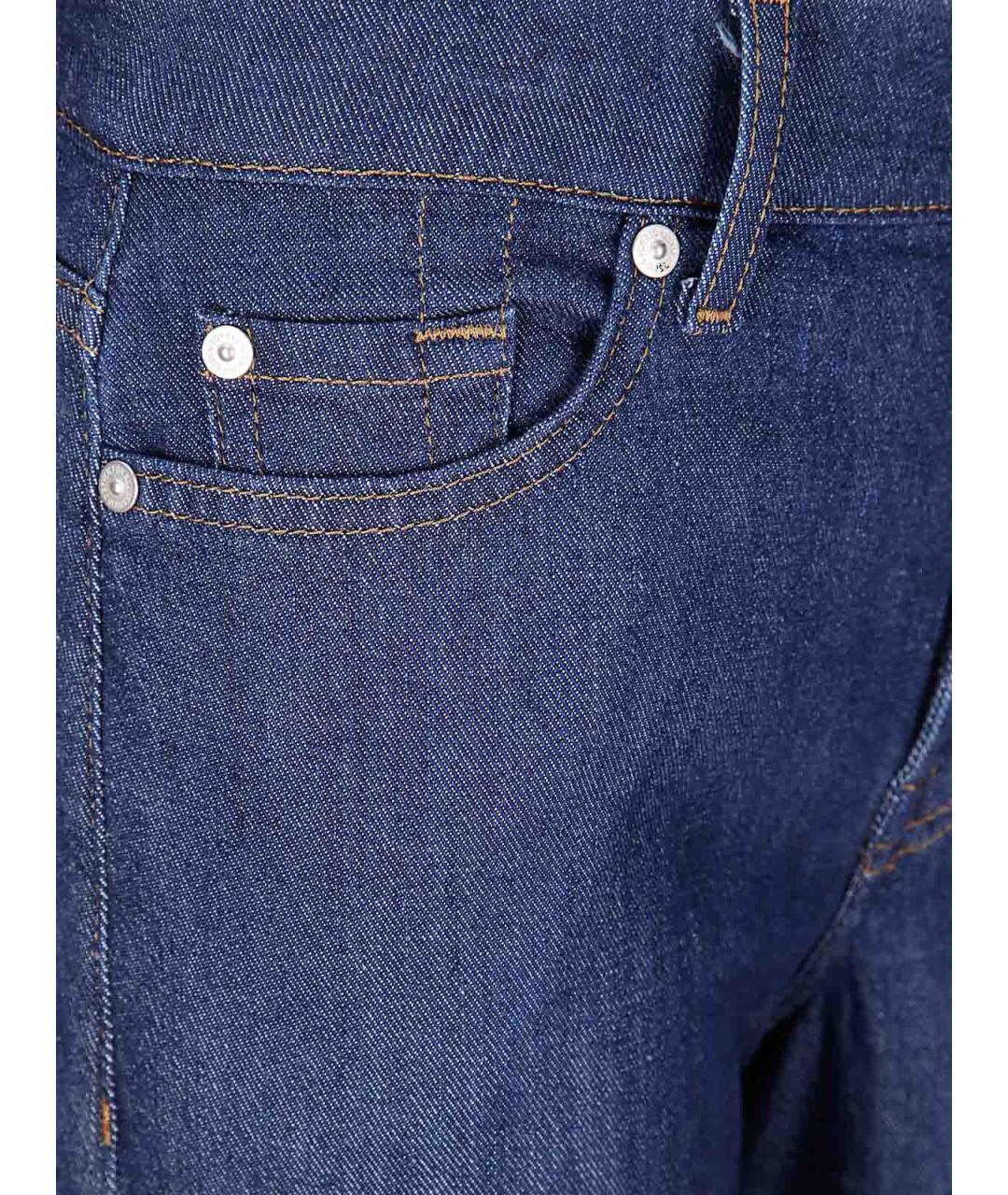 7 FOR ALL MANKIND Синие хлопковые джинсы клеш, фото 3
