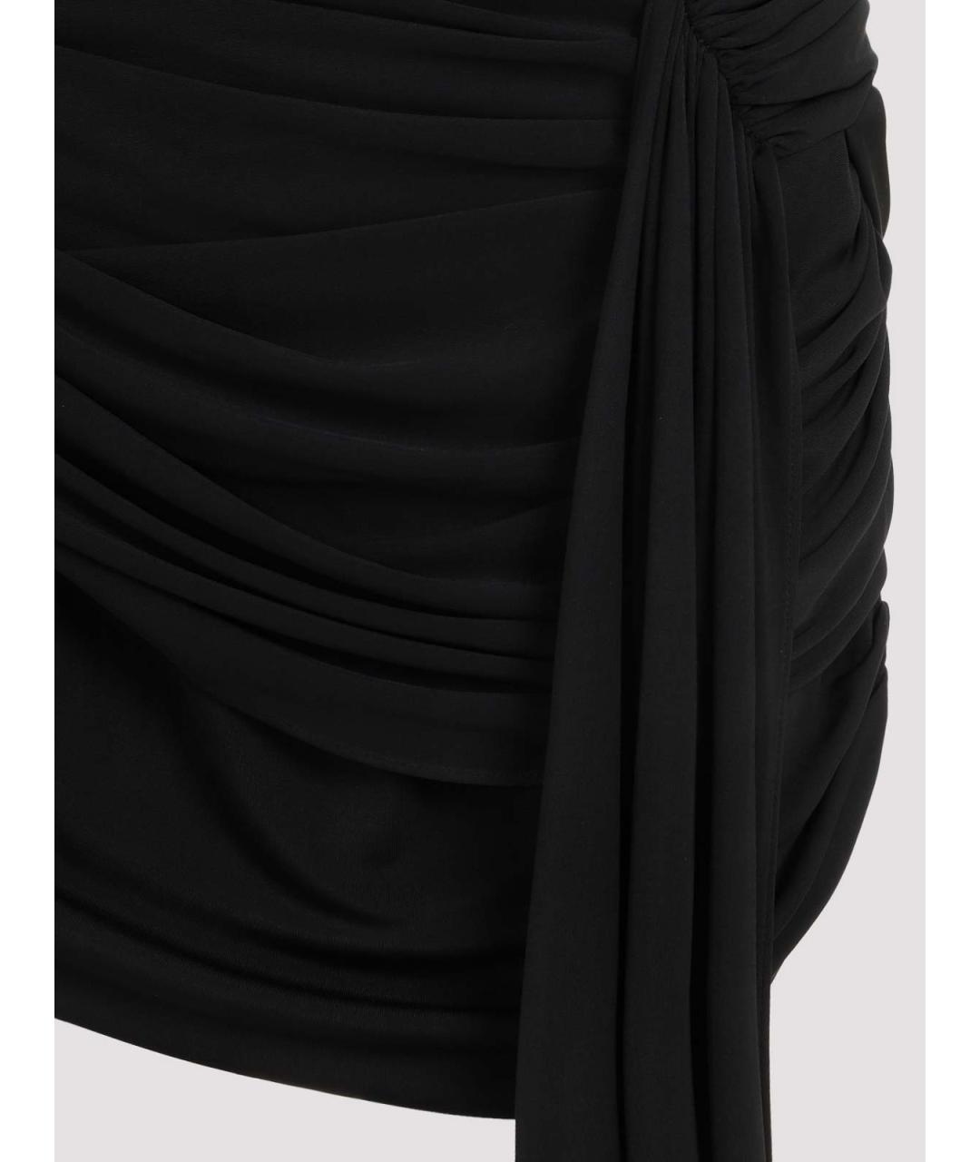 MUGLER Черное полиамидовое повседневное платье, фото 4