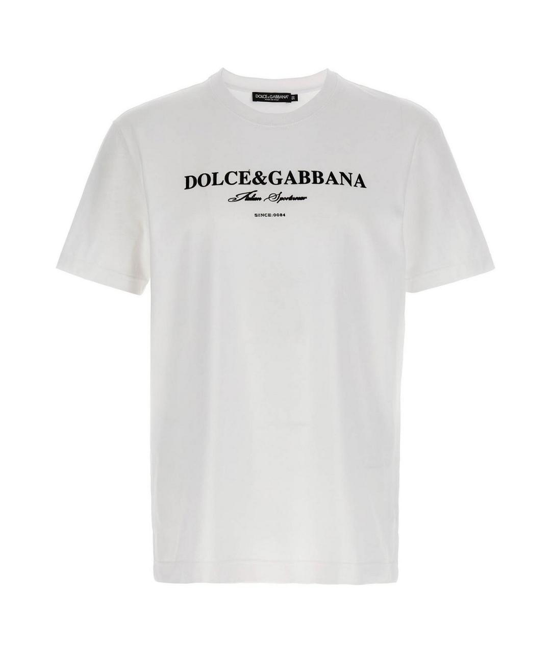 DOLCE&GABBANA Белая хлопковая футболка, фото 1