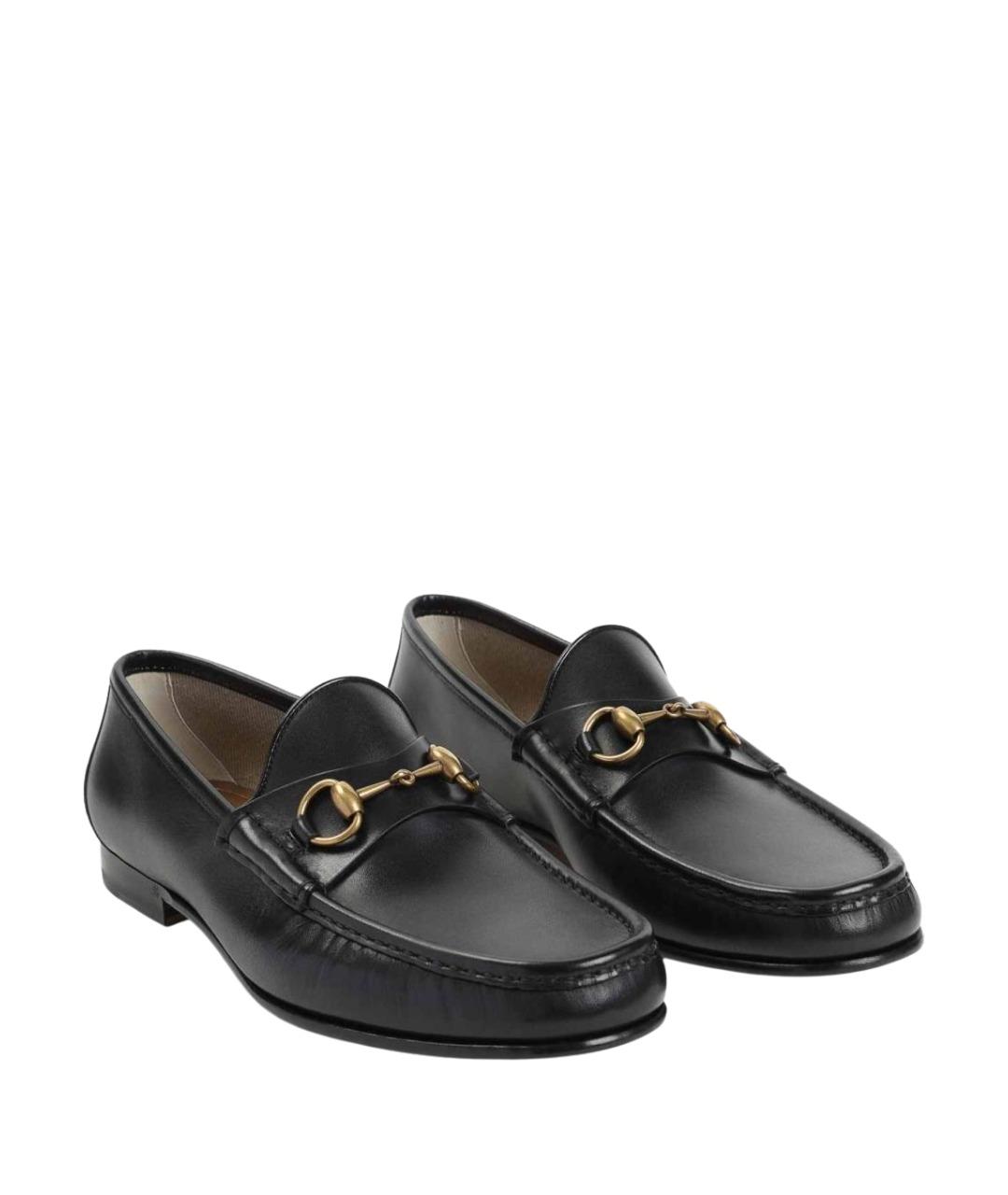 GUCCI Черные кожаные лоферы, фото 2