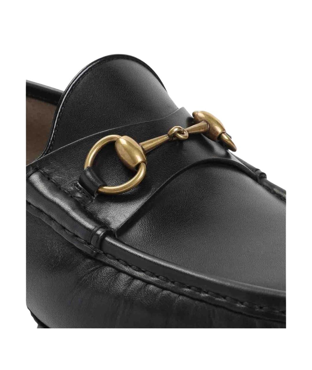 GUCCI Черные кожаные лоферы, фото 5