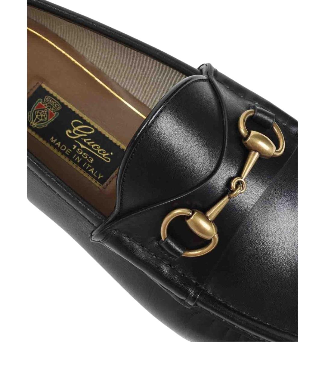 GUCCI Черные кожаные лоферы, фото 4