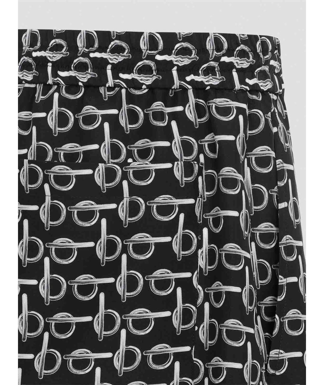 BURBERRY Серебряные шелковые шорты, фото 3