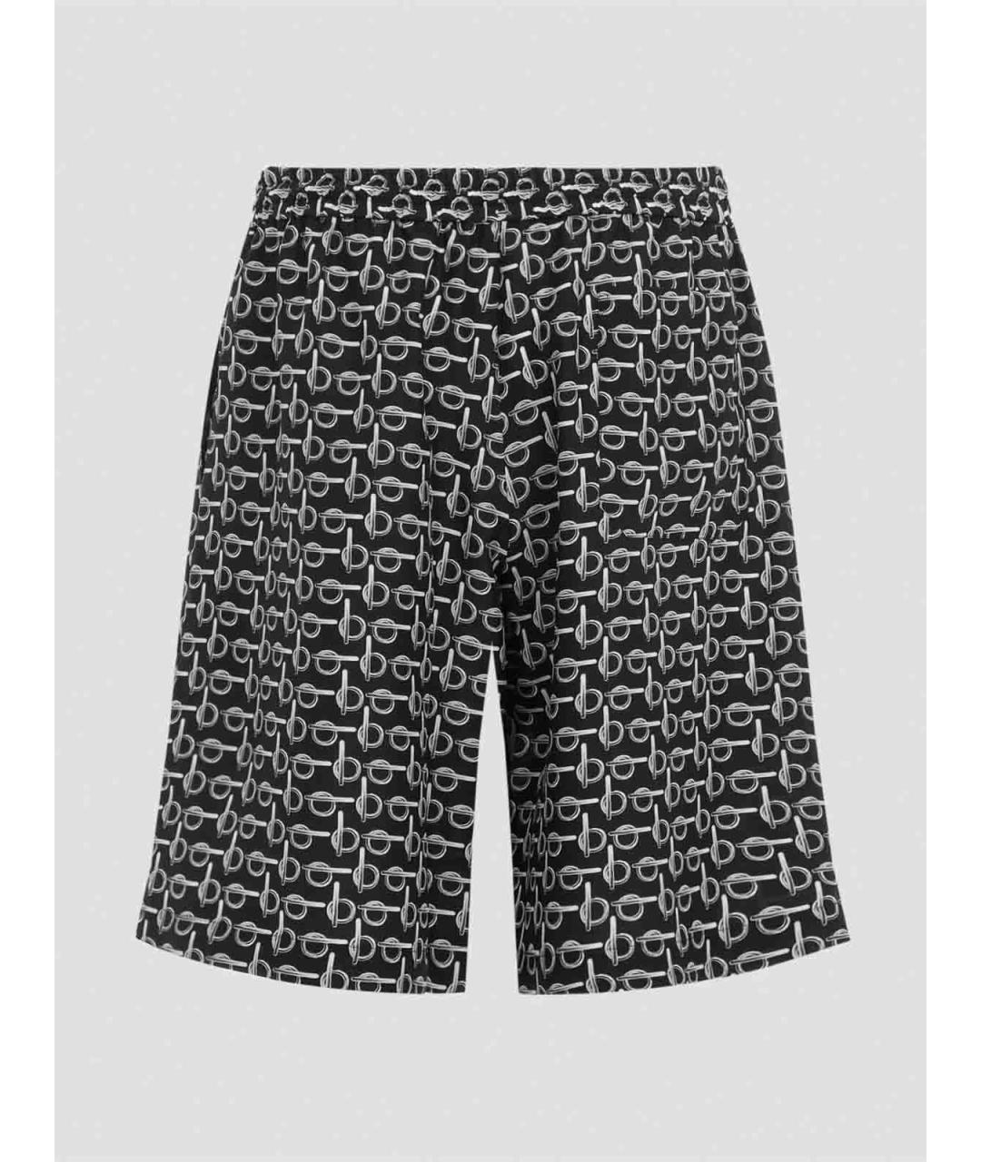 BURBERRY Серебряные шелковые шорты, фото 2
