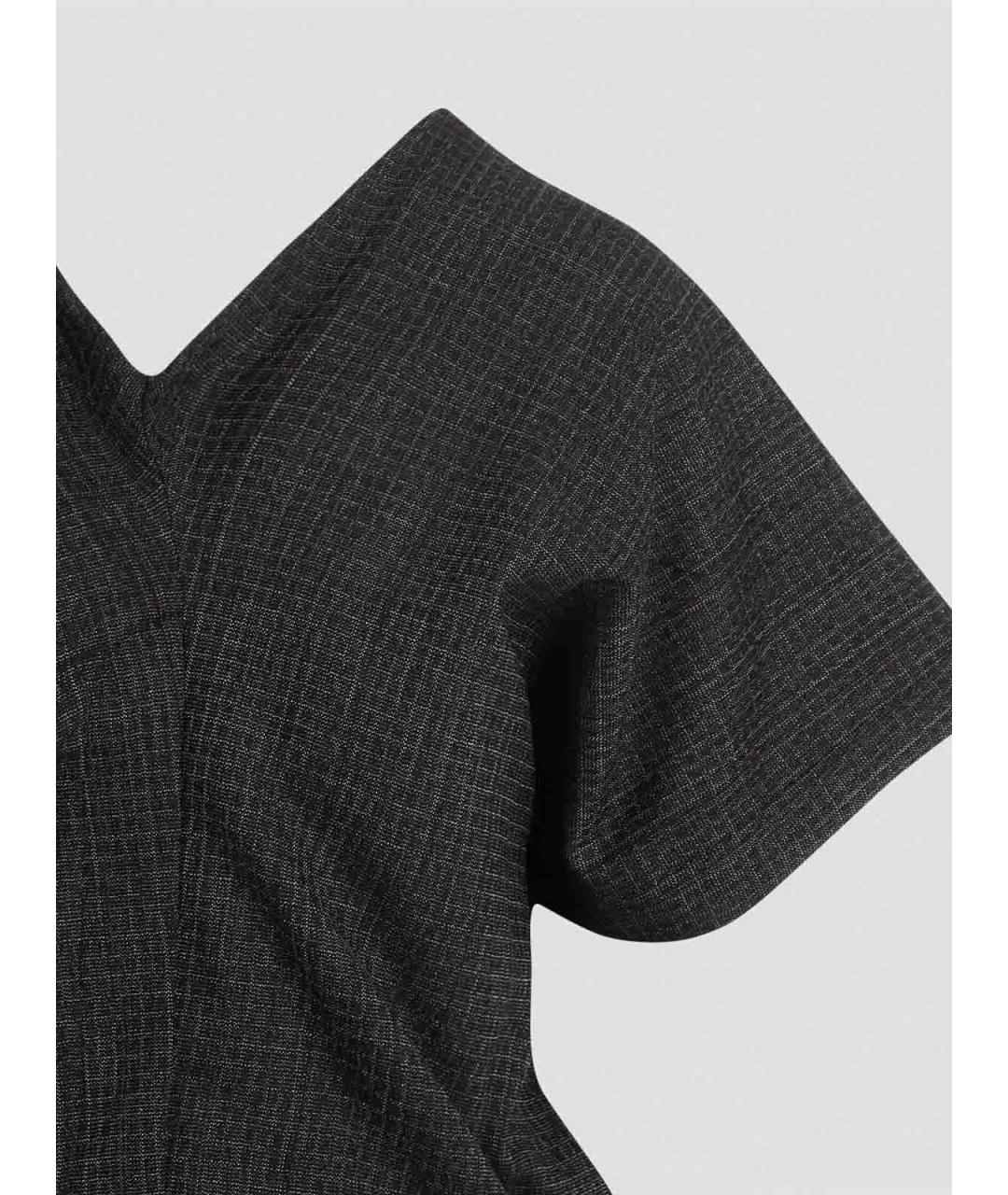 BALENCIAGA Черная шерстяная футболка, фото 3