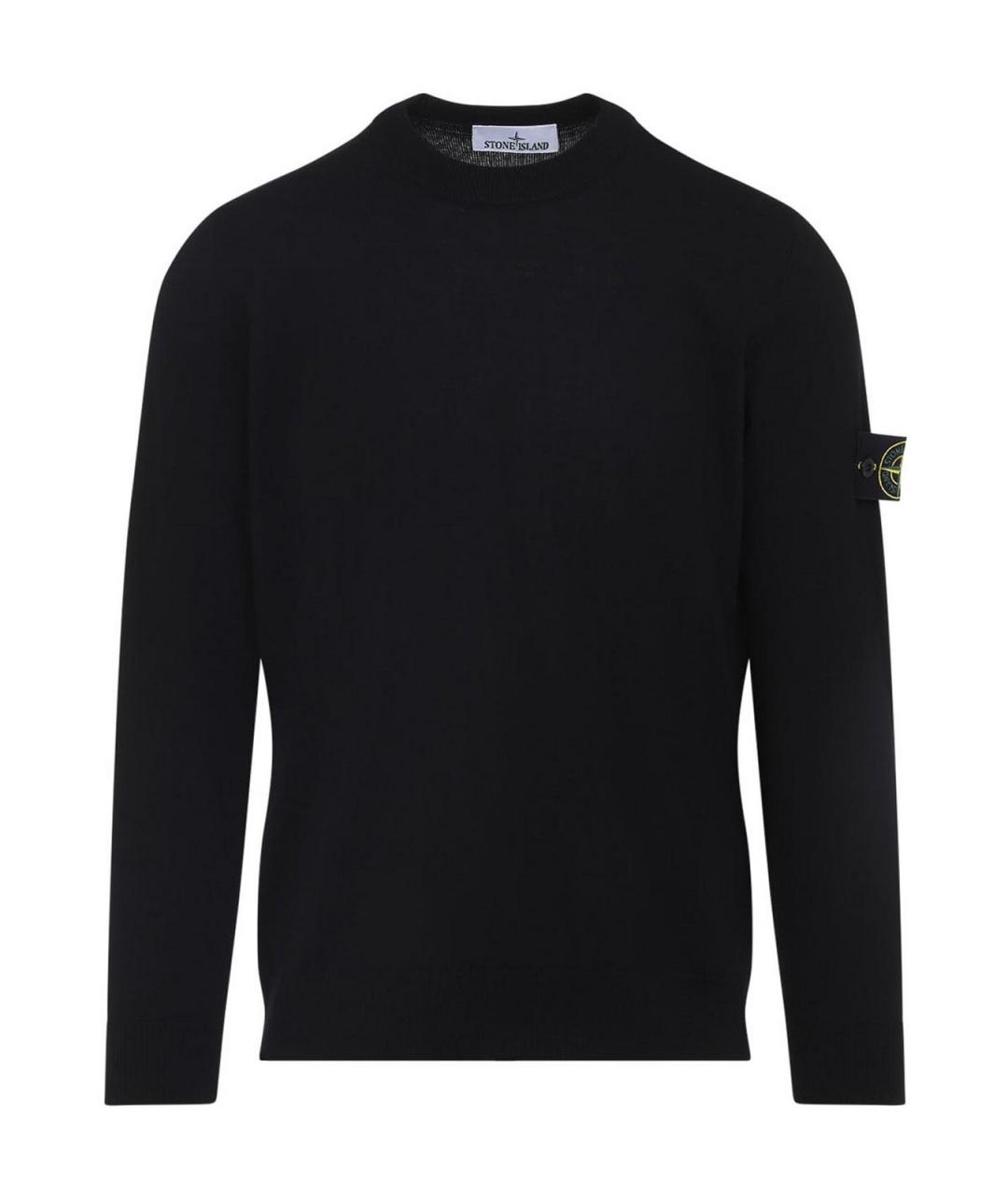 STONE ISLAND Черный шерстяной джемпер / свитер, фото 1