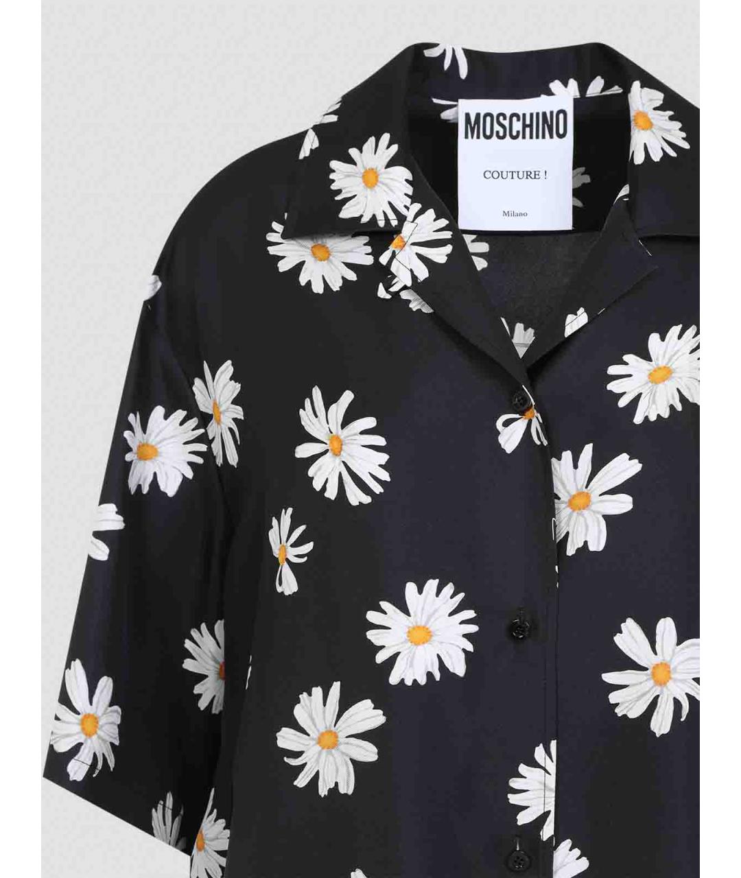 MOSCHINO Черная шелковая рубашка, фото 3
