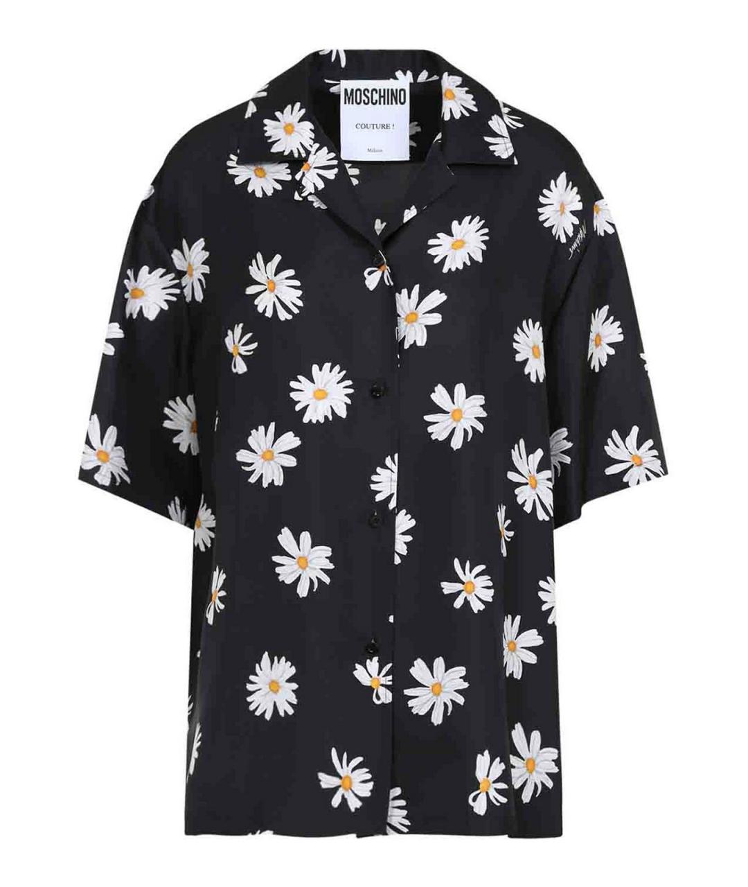 MOSCHINO Черная шелковая рубашка, фото 1