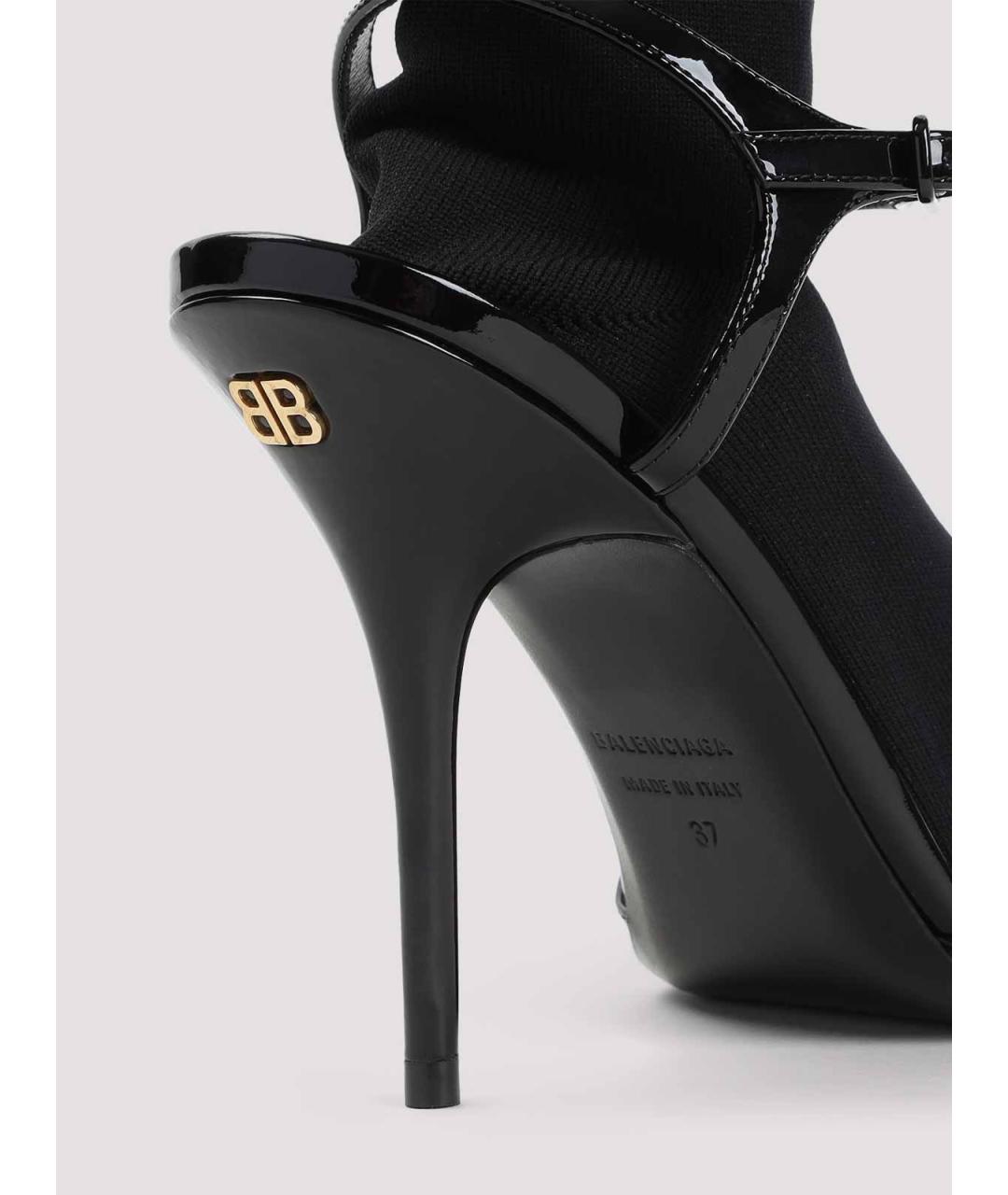 BALENCIAGA Черные текстильные сапоги, фото 3