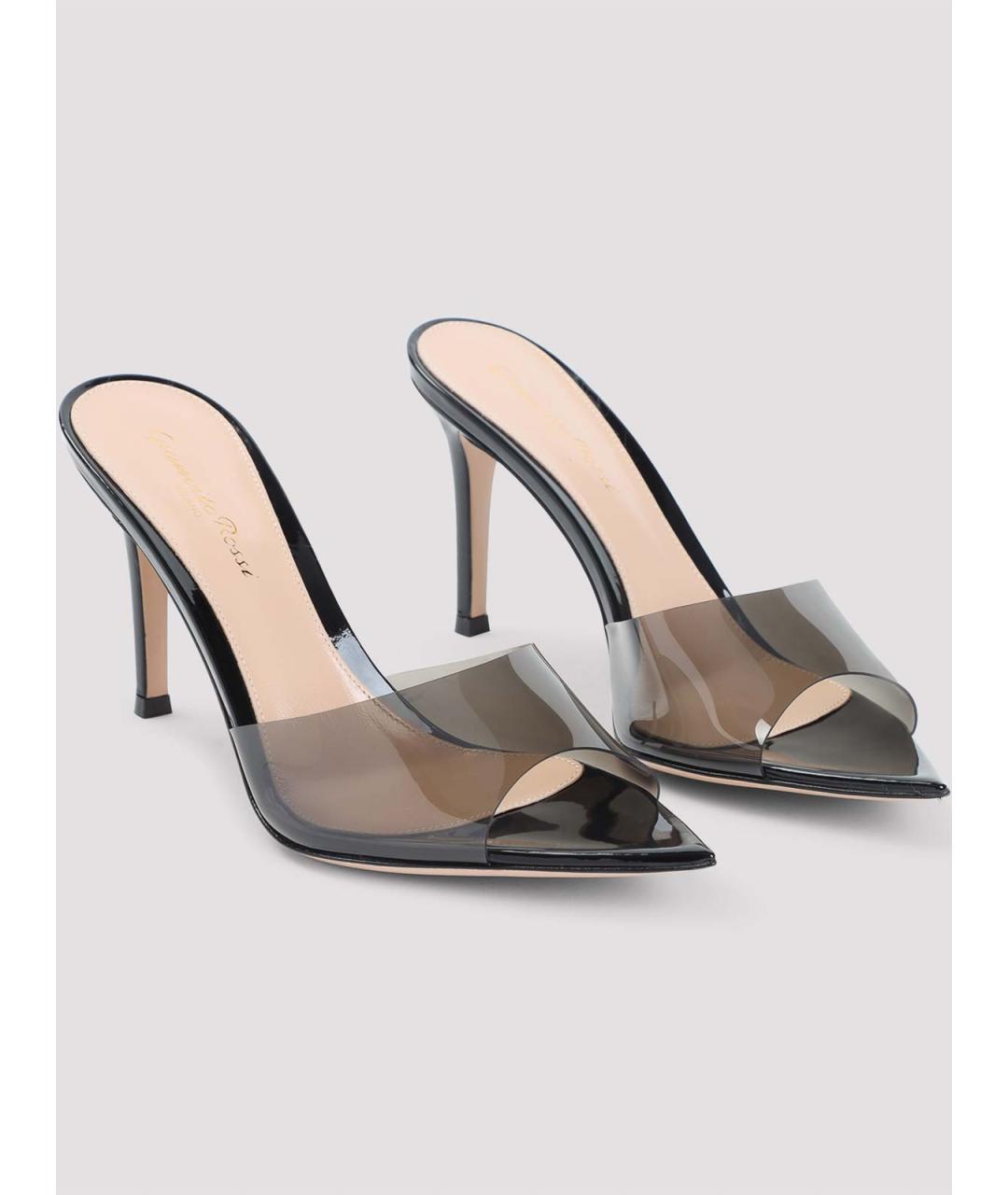 GIANVITO ROSSI Черные кожаные мюли, фото 2