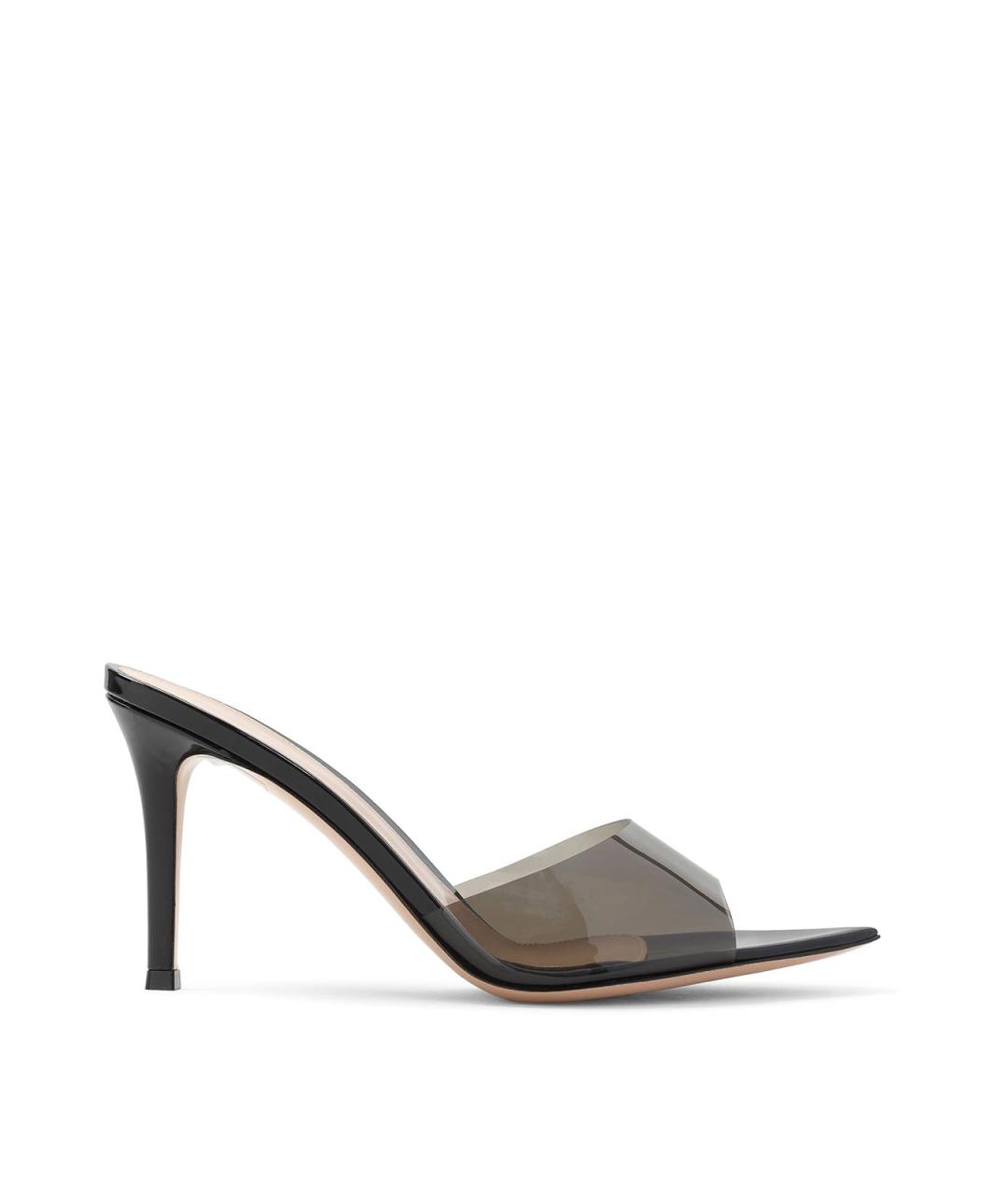 GIANVITO ROSSI Черные кожаные мюли, фото 1