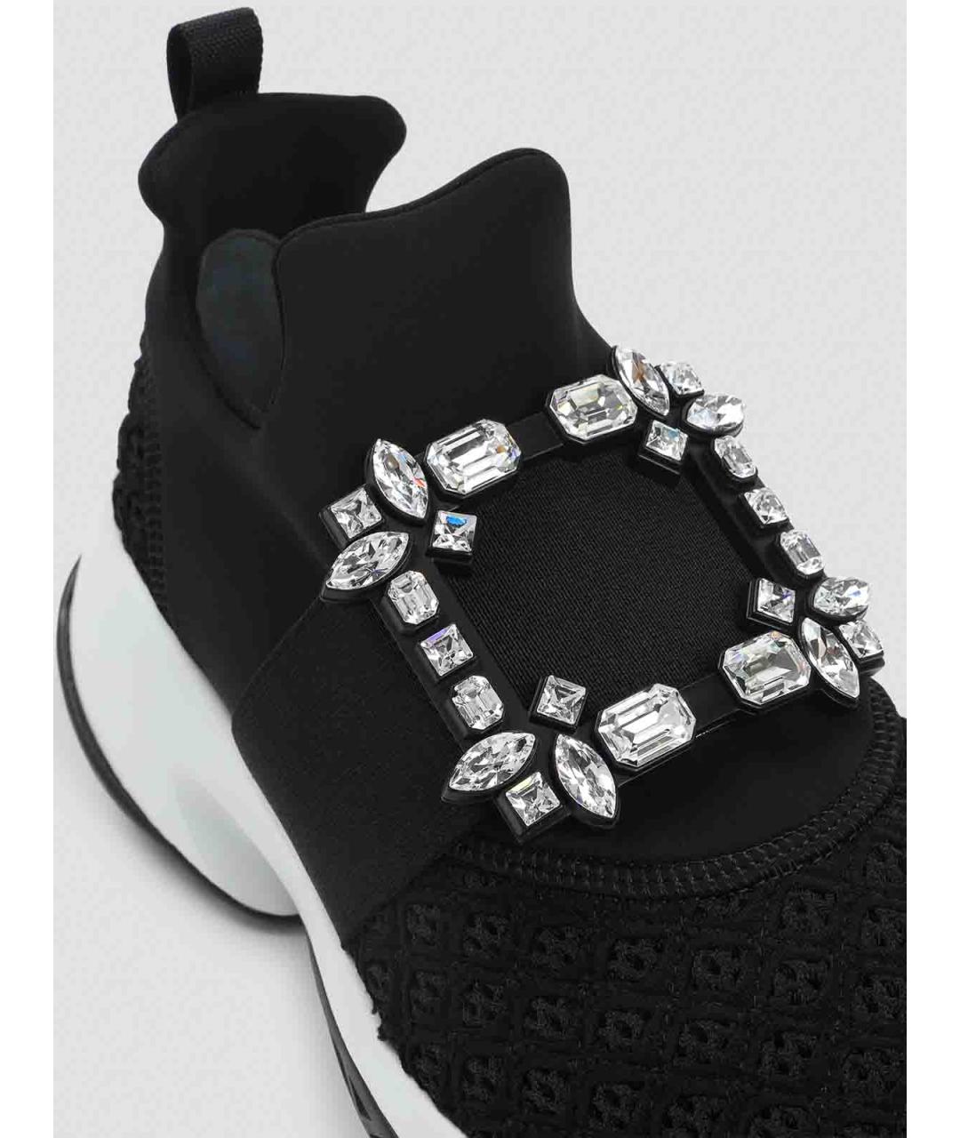 ROGER VIVIER Черные текстильные кроссовки, фото 4