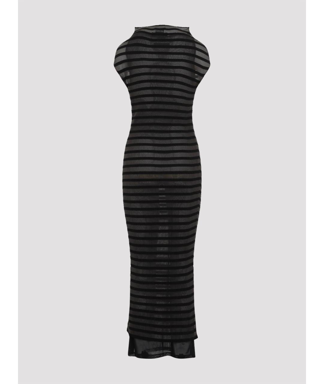 JEAN PAUL GAULTIER Черное вискозное платье, фото 2