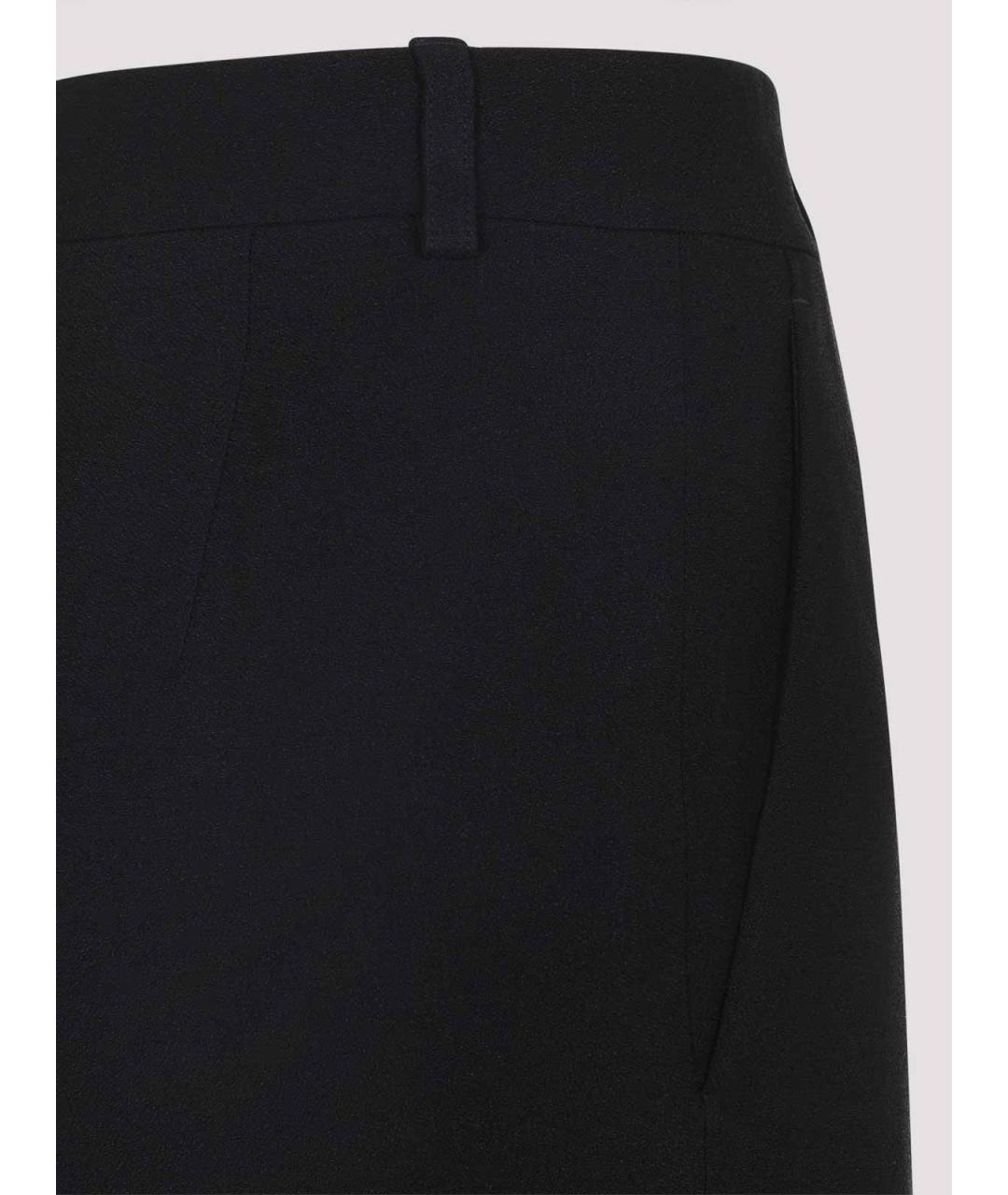 BALENCIAGA Черные вискозные прямые брюки, фото 3