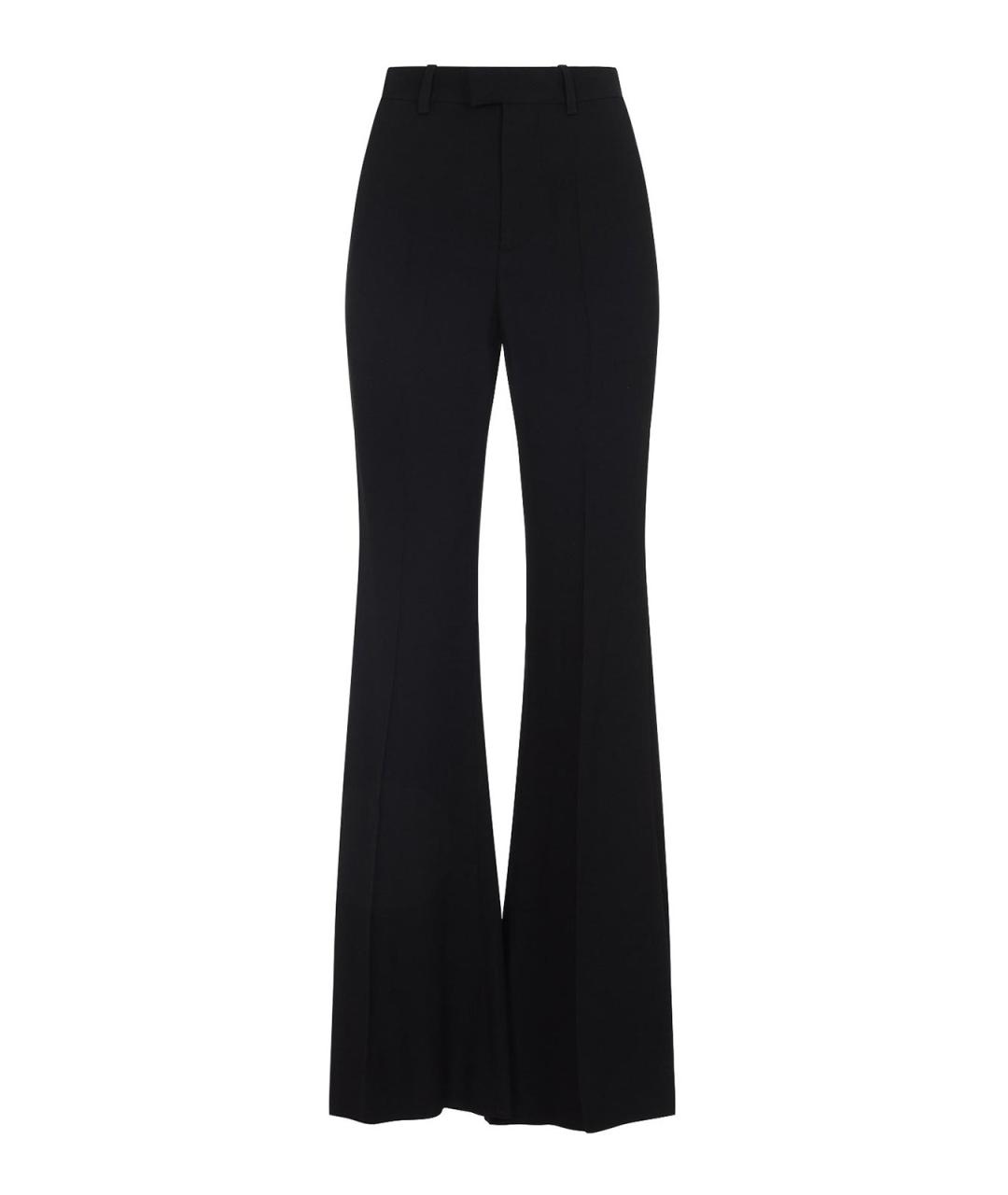 BALENCIAGA Черные вискозные прямые брюки, фото 1