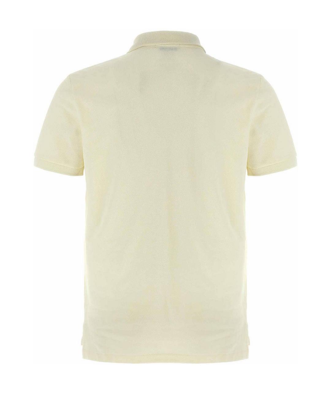 POLO RALPH LAUREN Белое хлопковое поло с коротким рукавом, фото 2