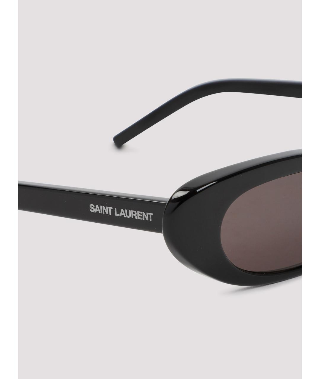 SAINT LAURENT Черные пластиковые солнцезащитные очки, фото 3