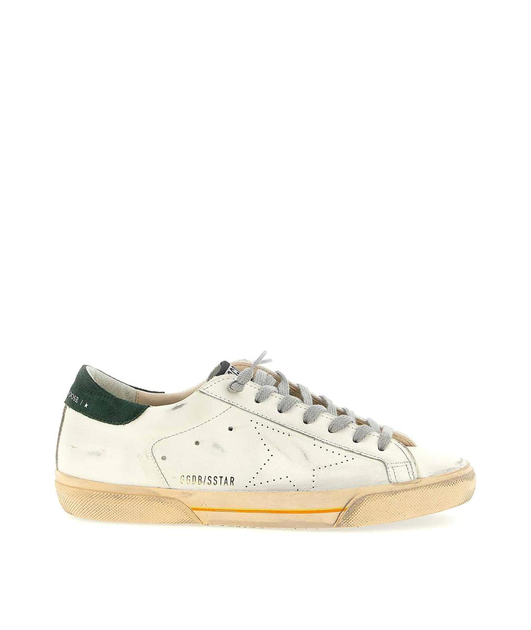 GOLDEN GOOSE Зеленые кожаные низкие кроссовки / кеды, фото 1