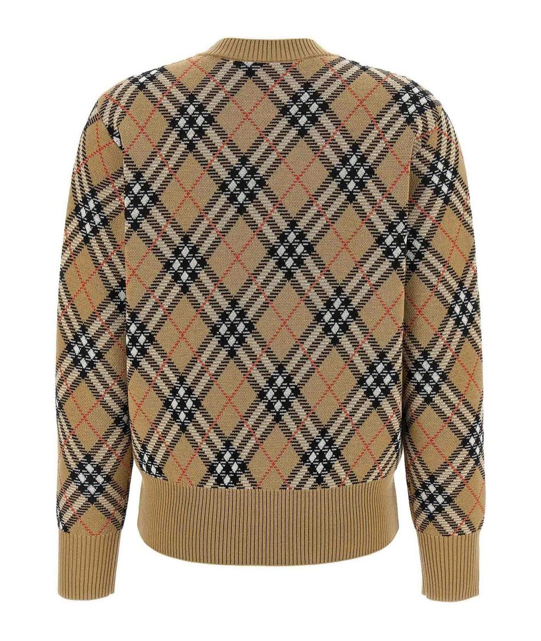 BURBERRY Бежевый шерстяной джемпер / свитер, фото 2