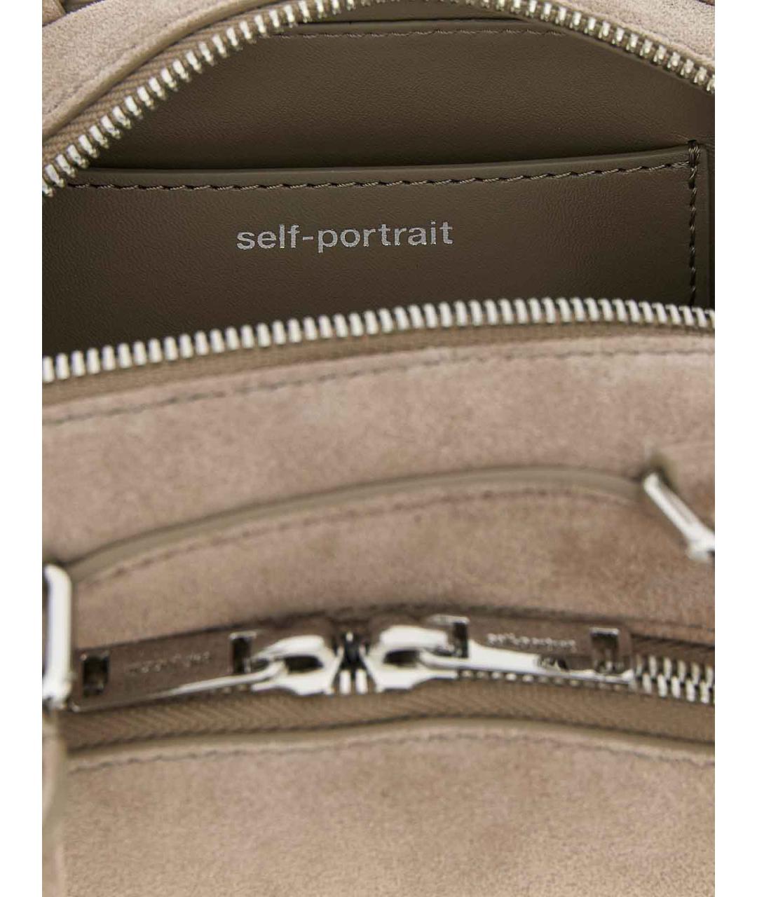 SELF-PORTRAIT Серая сумка через плечо, фото 4