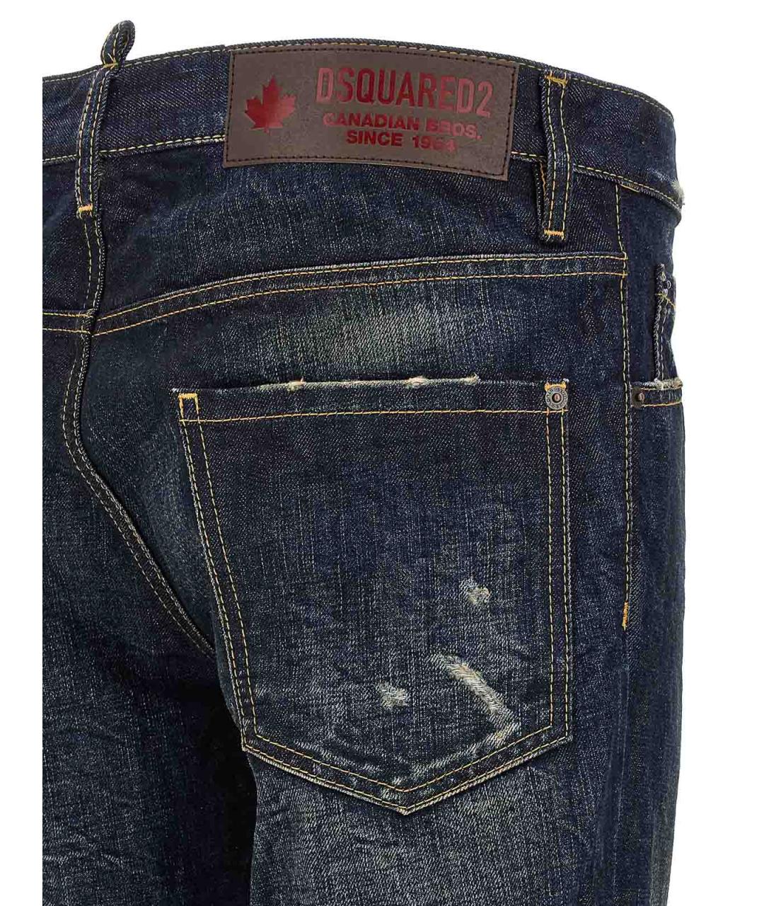 DSQUARED2 Синие хлопковые джинсы, фото 4