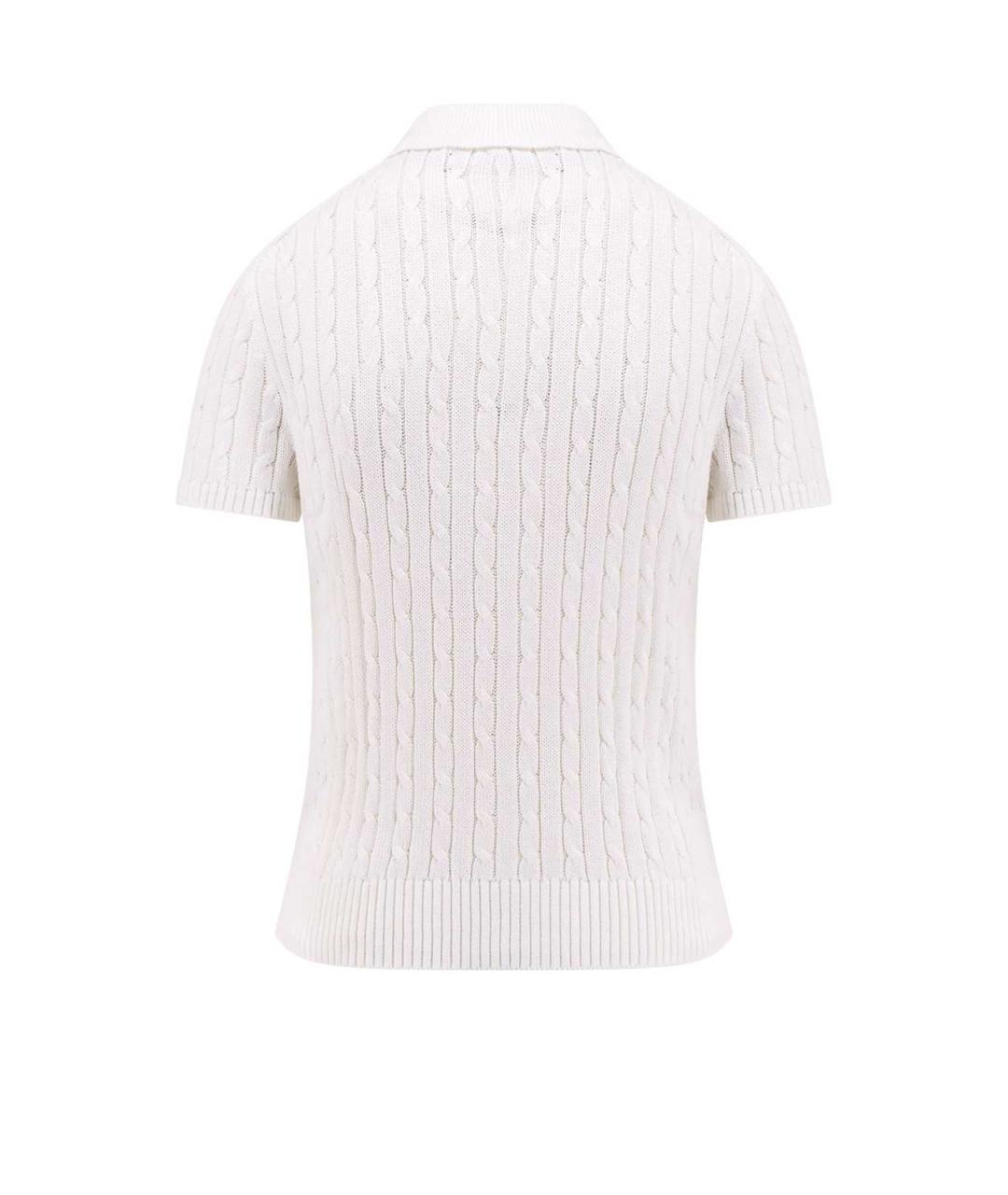 POLO RALPH LAUREN Белый хлопковый кардиган, фото 4