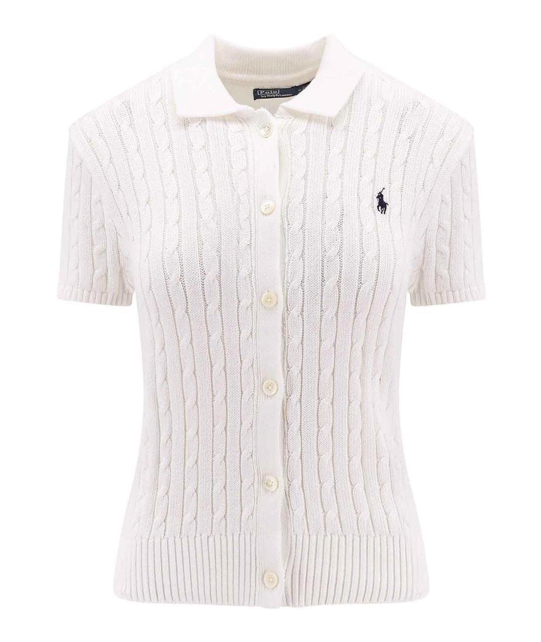 POLO RALPH LAUREN Белый хлопковый кардиган, фото 1