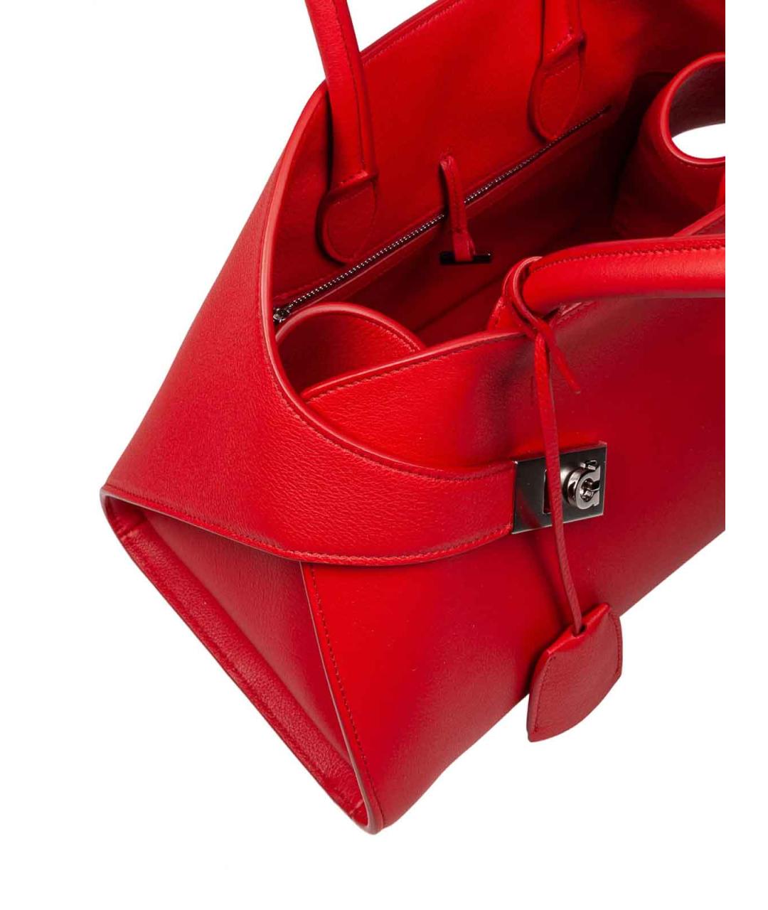 FERRAGAMO Красная кожаная сумка через плечо, фото 4
