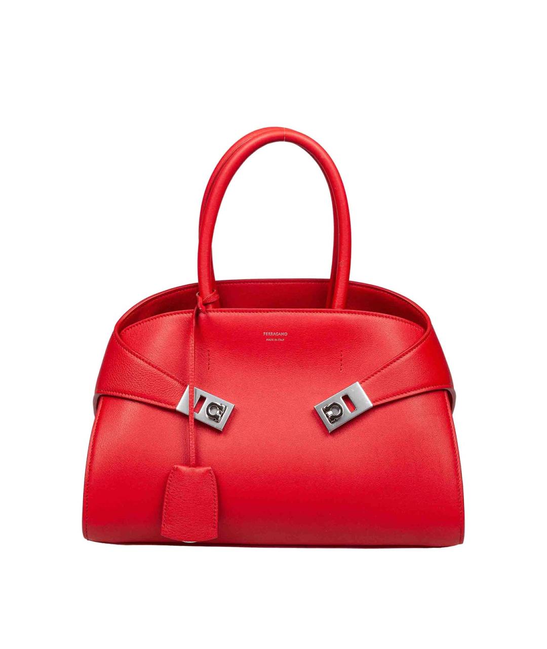 FERRAGAMO Красная кожаная сумка через плечо, фото 1