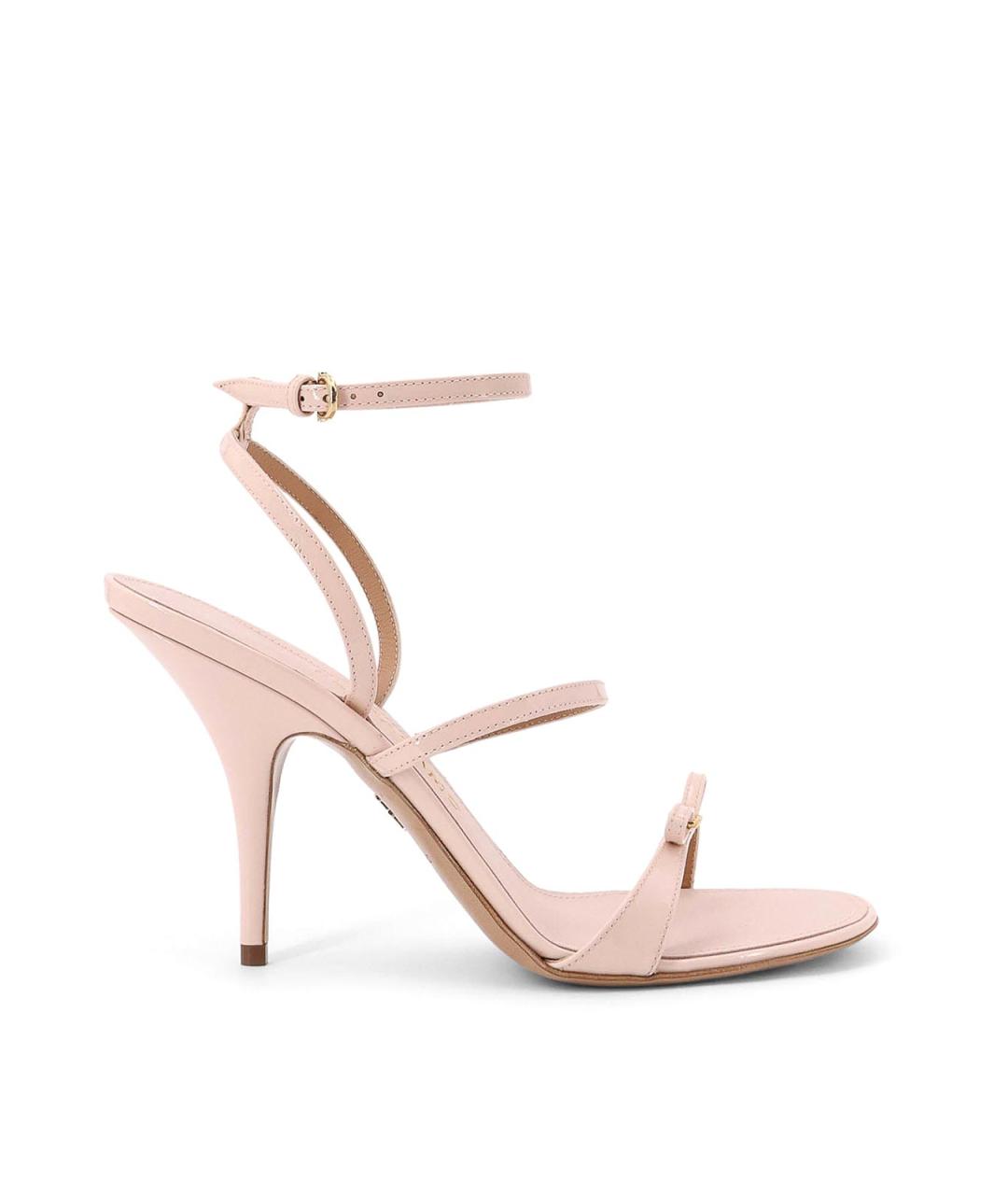 FERRAGAMO Бежевые кожаные сандалии, фото 1