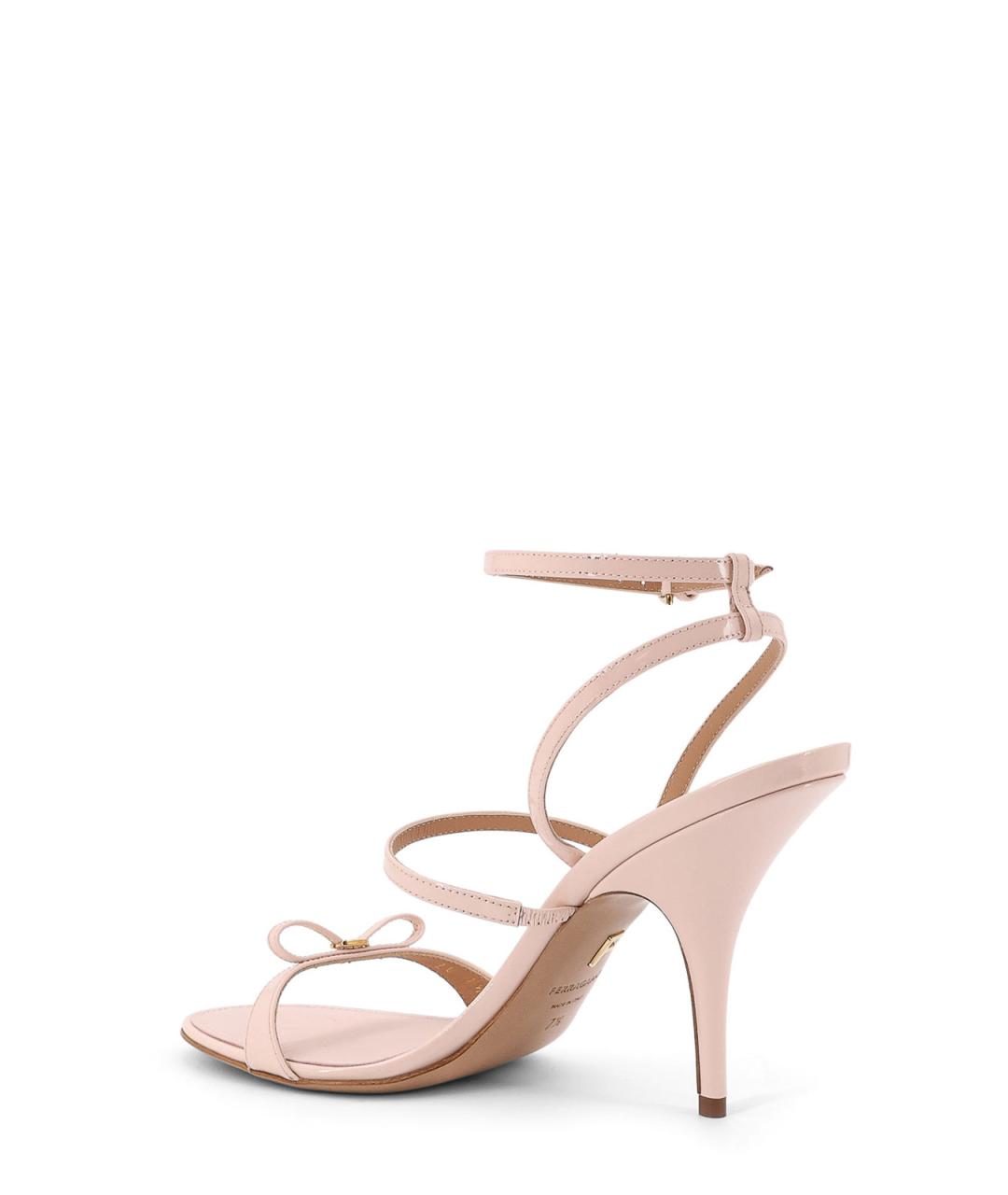 FERRAGAMO Бежевые кожаные сандалии, фото 3