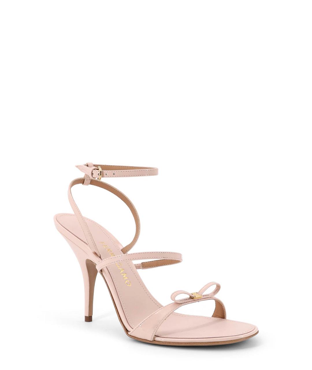 FERRAGAMO Бежевые кожаные сандалии, фото 2
