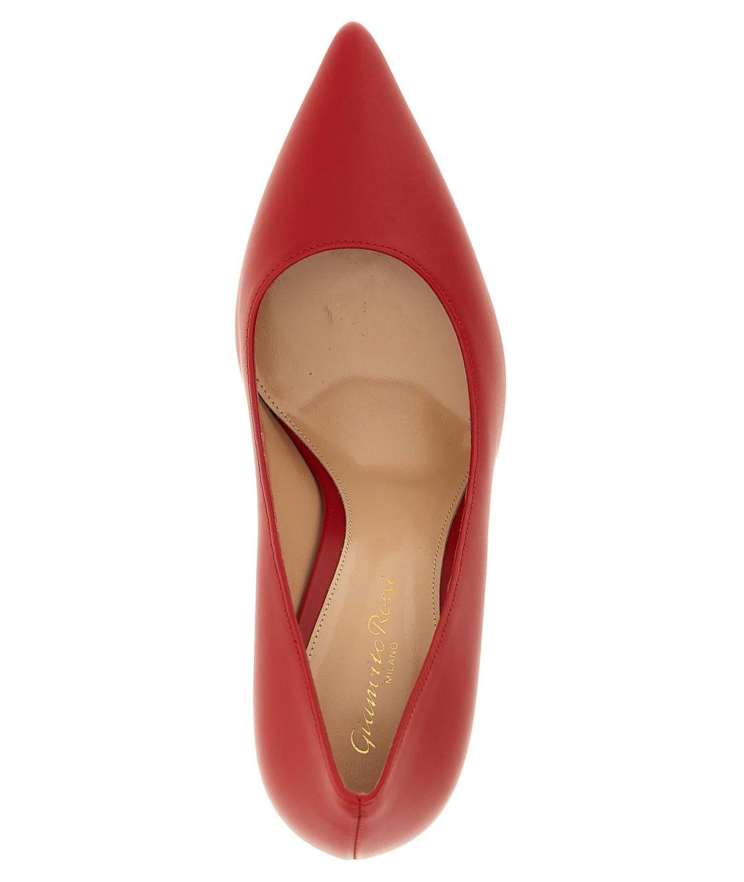 GIANVITO ROSSI Красные кожаные туфли, фото 4