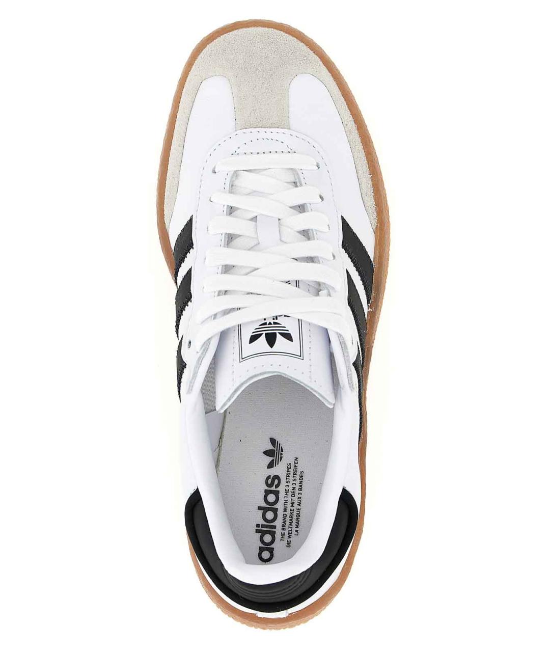 ADIDAS Белые замшевые кроссовки, фото 4