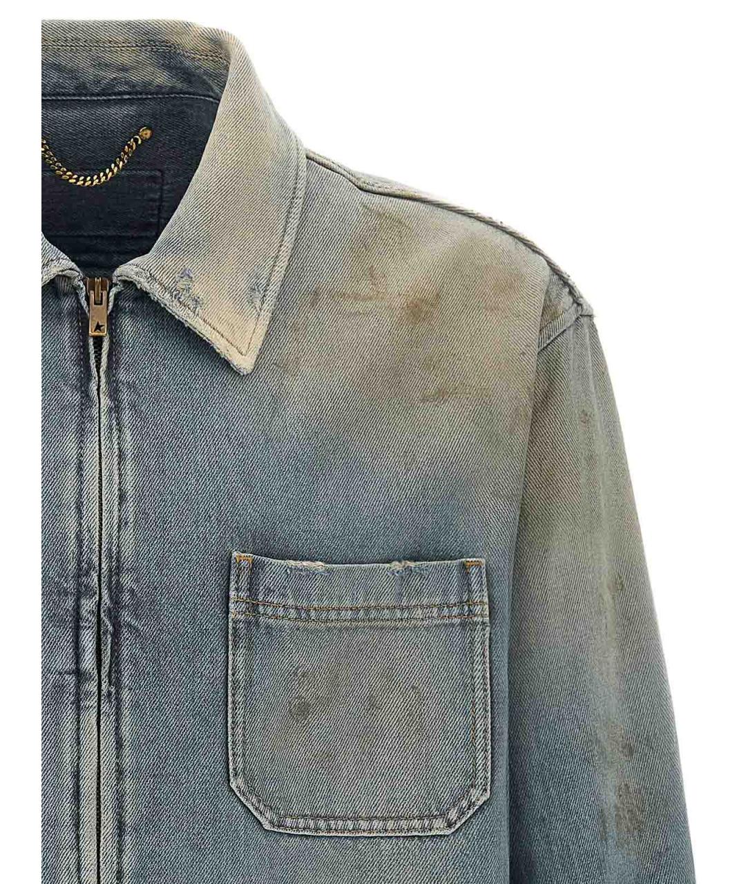 GOLDEN GOOSE Синяя хлопковая куртка, фото 3
