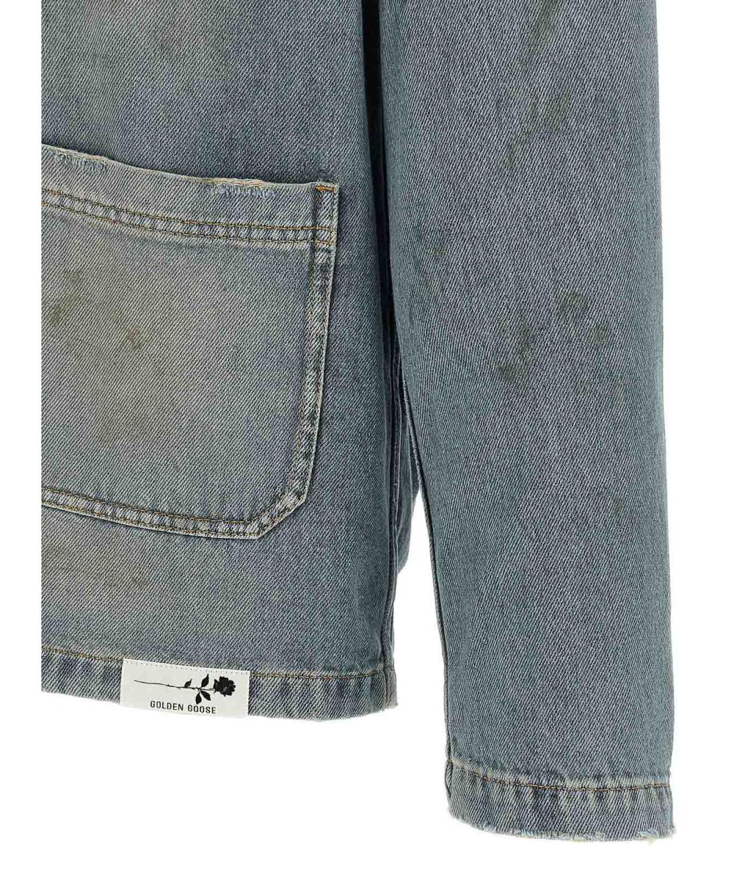 GOLDEN GOOSE Синяя хлопковая куртка, фото 4