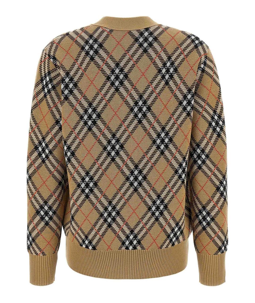 BURBERRY Бежевый шерстяной кардиган, фото 2