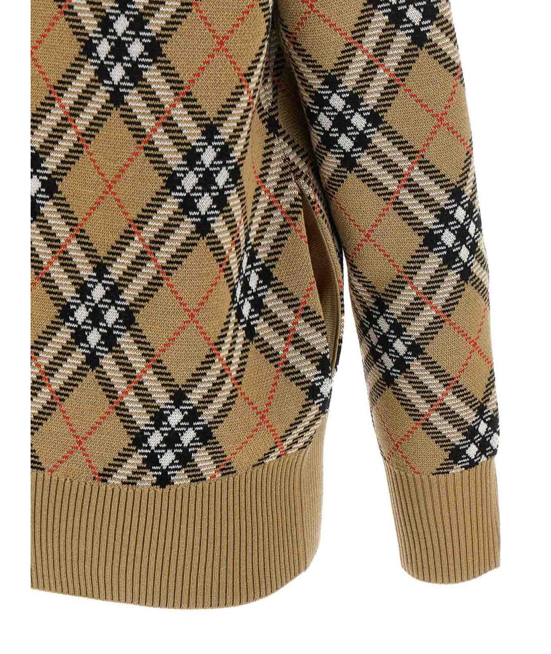 BURBERRY Бежевый шерстяной кардиган, фото 4