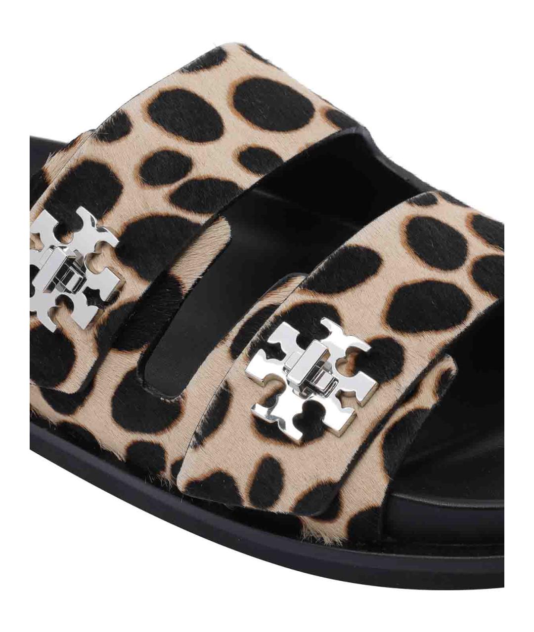 TORY BURCH Коричневые кожаные сандалии, фото 4