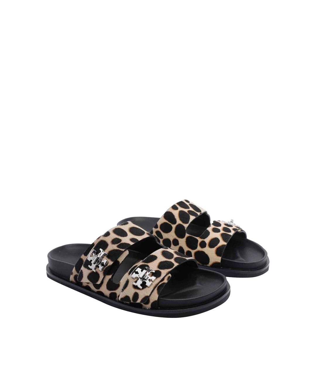 TORY BURCH Коричневые кожаные сандалии, фото 2