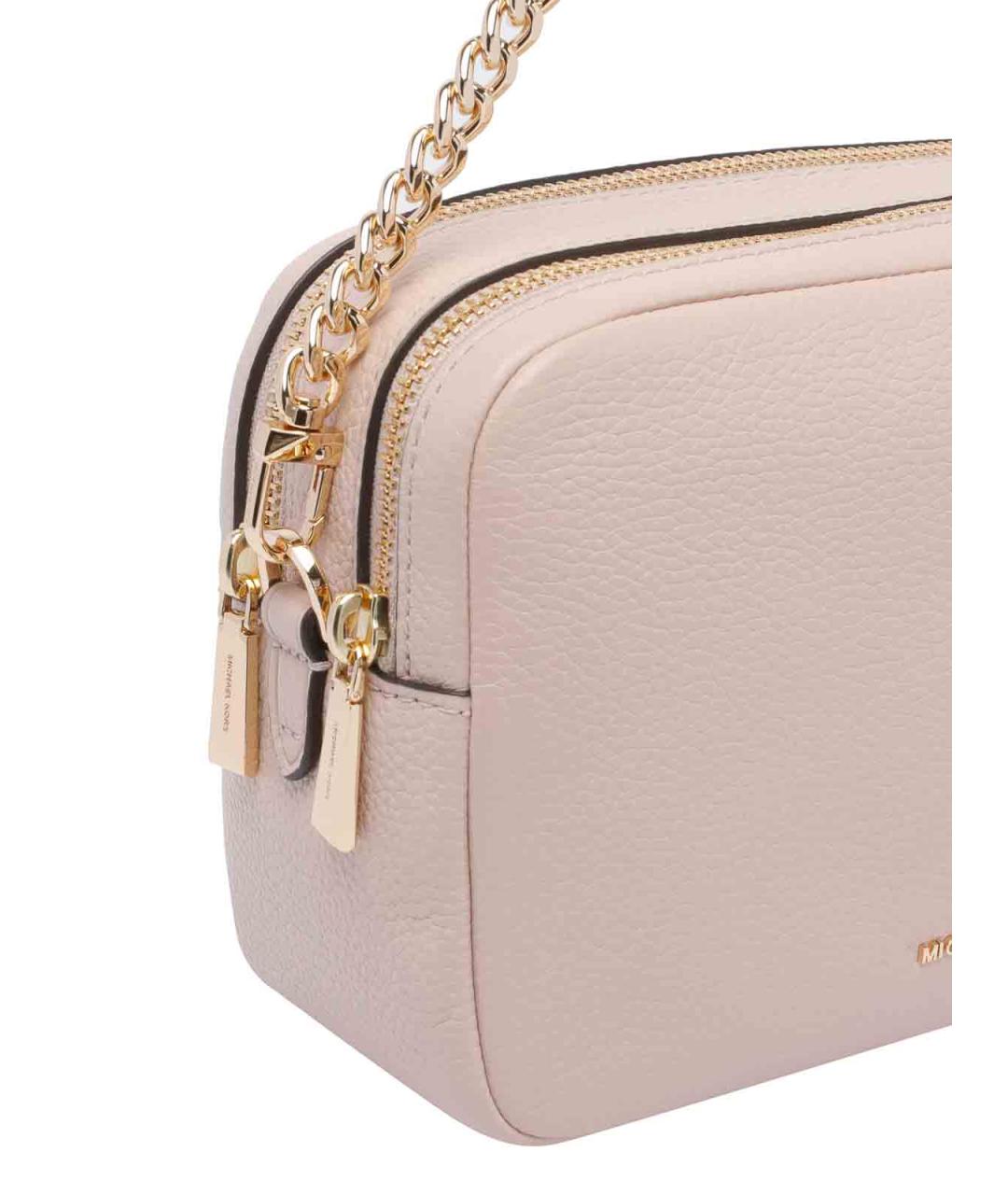 MICHAEL MICHAEL KORS Розовая кожаная сумка через плечо, фото 4