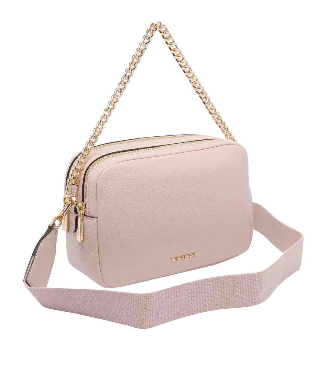 MICHAEL MICHAEL KORS Розовая кожаная сумка через плечо, фото 2