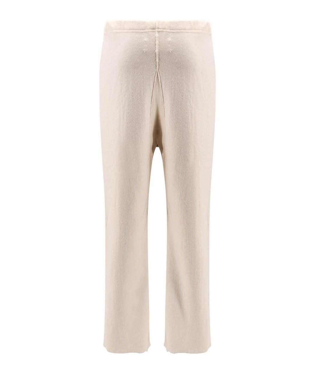 MAISON MARGIELA Белые хлопковые повседневные брюки, фото 2