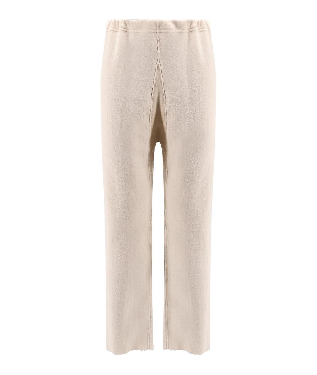 MAISON MARGIELA Белые хлопковые повседневные брюки, фото 1