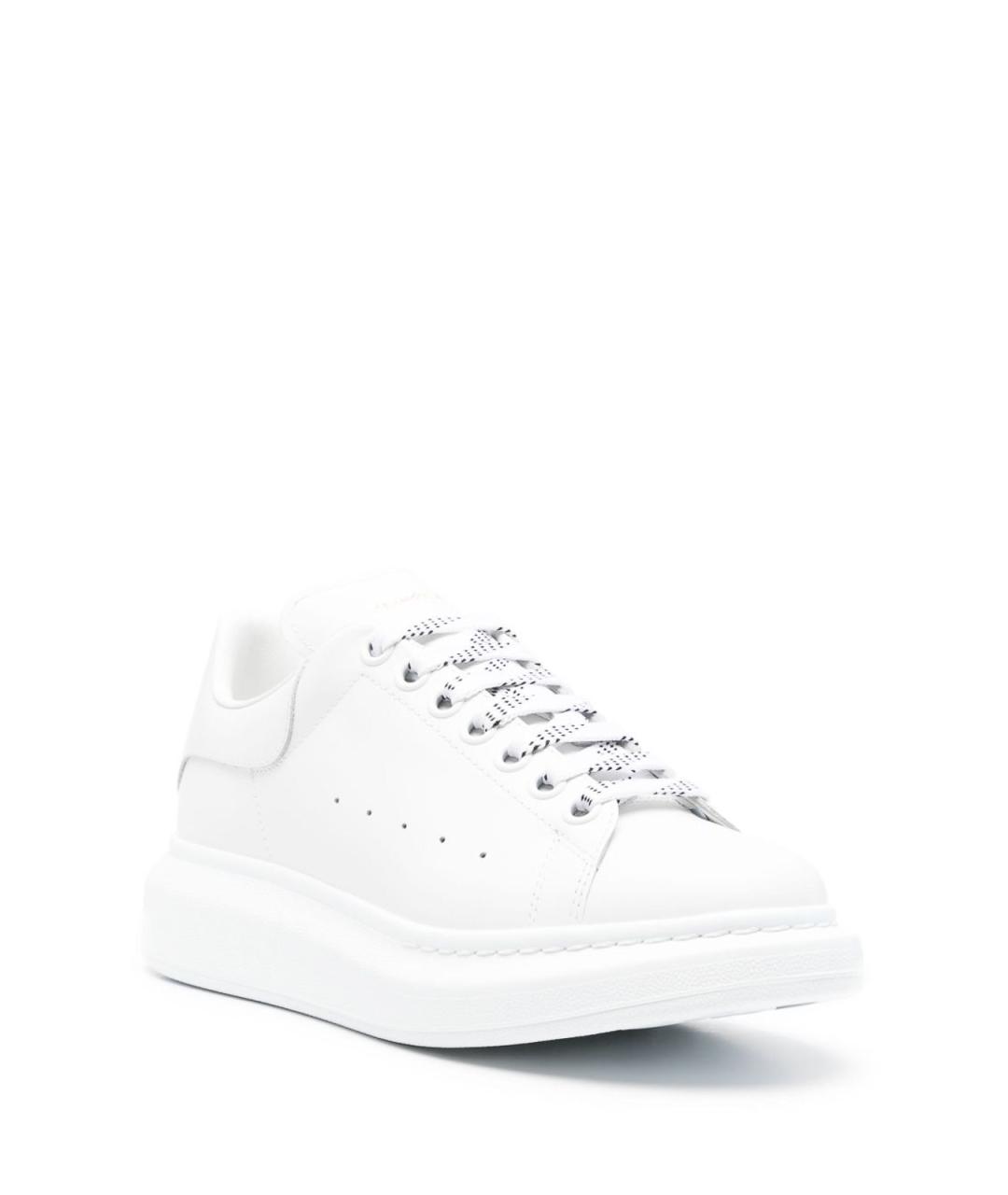 ALEXANDER MCQUEEN Белые кожаные кроссовки, фото 4
