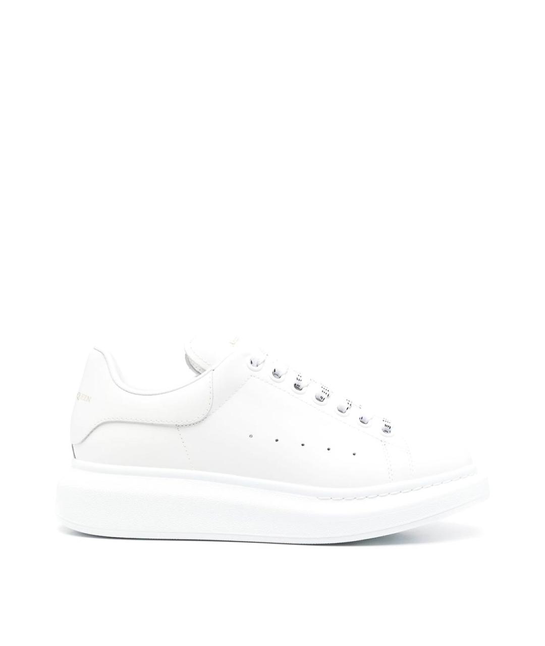 ALEXANDER MCQUEEN Белые кожаные кроссовки, фото 1