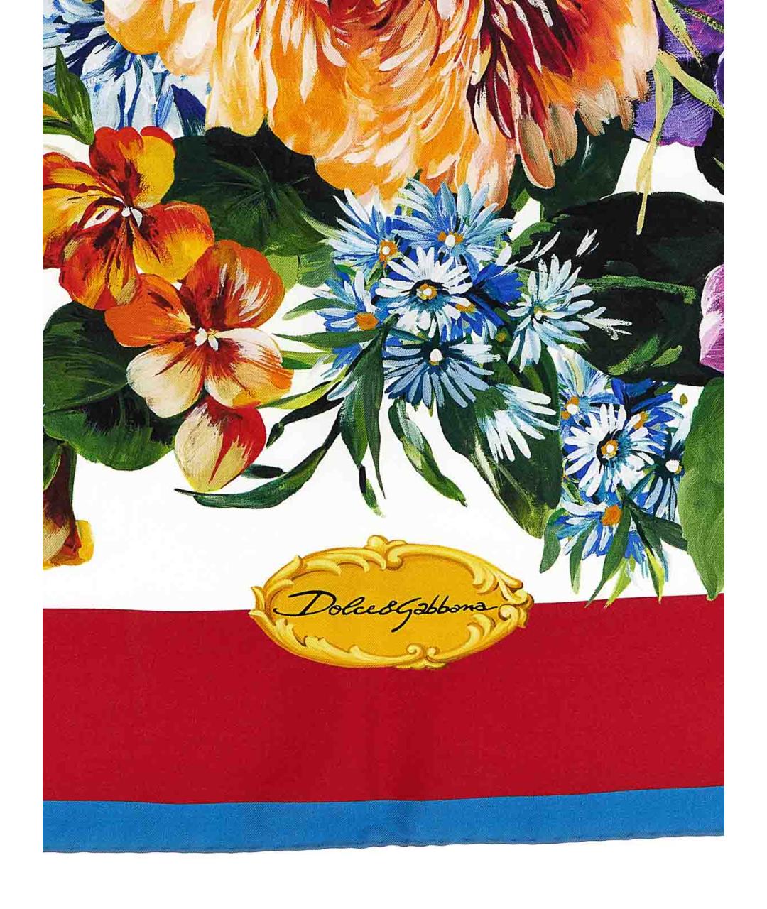 DOLCE&GABBANA Мульти шелковый шарф, фото 2